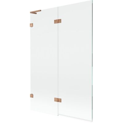 Mexen Lunar L parawan nawannowy 2-skrzydłowy lewy 120 x 150 cm, transparent, miedź szczotkowana - 897L-120-100-65-00-L Mexen Lunar L parawan nawannowy 2-skrzydłowy lewy 120 x 150 cm, transparent, miedź szczotkowana - 897L-120-100-65-00-L
