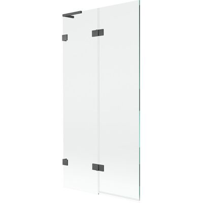Mexen Lunar L parawan nawannowy 2-skrzydłowy lewy 90 x 150 cm, transparent, gun gray szczotkowany - 897L-090-100-66-00-L Mexen Lunar L parawan nawannowy 2-skrzydłowy lewy 90 x 150 cm, transparent, gun gray szczotkowany - 897L-090-100-66-00-L