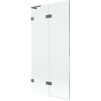Mexen Lunar L parawan nawannowy 2-skrzydłowy lewy 90 x 150 cm, transparent, gun metal - 897L-090-100-95-00-L Mexen Lunar L parawan nawannowy 2-skrzydłowy lewy 90 x 150 cm, transparent, gun metal - 897L-090-100-95-00-L