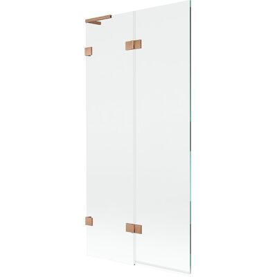Mexen Lunar L parawan nawannowy 2-skrzydłowy lewy 90 x 150 cm, transparent, miedź szczotkowana - 897L-090-100-65-00-L Mexen Lunar L parawan nawannowy 2-skrzydłowy lewy 90 x 150 cm, transparent, miedź szczotkowana - 897L-090-100-65-00-L