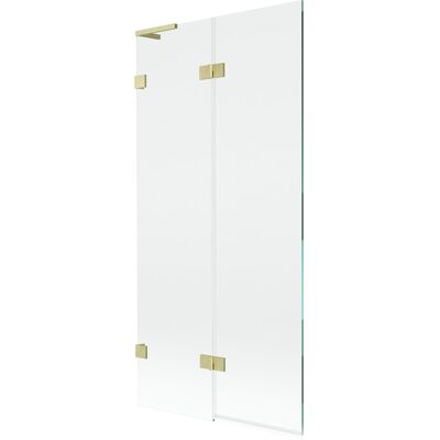 Mexen Lunar L parawan nawannowy 2-skrzydłowy lewy 90 x 150 cm, transparent, złoty szczotkowany - 897L-090-100-55-00-L Mexen Lunar L parawan nawannowy 2-skrzydłowy lewy 90 x 150 cm, transparent, złoty szczotkowany - 897L-090-100-55-00-L