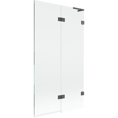 Mexen Lunar L parawan nawannowy 2-skrzydłowy prawy 100 x 150 cm, transparent, gun gray szczotkowany - 897L-100-100-66-00-P Mexen Lunar L parawan nawannowy 2-skrzydłowy prawy 100 x 150 cm, transparent, gun gray szczotkowany - 897L-100-100-66-00-P