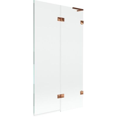 Mexen Lunar L parawan nawannowy 2-skrzydłowy prawy 100 x 150 cm, transparent, różowe złoto - 897L-100-100-60-00-P Mexen Lunar L parawan nawannowy 2-skrzydłowy prawy 100 x 150 cm, transparent, różowe złoto - 897L-100-100-60-00-P