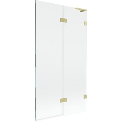 Mexen Lunar L parawan nawannowy 2-skrzydłowy prawy 100 x 150 cm, transparent, złoty szczotkowany - 897L-100-100-55-00-P Mexen Lunar L parawan nawannowy 2-skrzydłowy prawy 100 x 150 cm, transparent, złoty szczotkowany - 897L-100-100-55-00-P