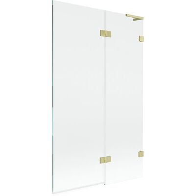 Mexen Lunar L parawan nawannowy 2-skrzydłowy prawy 110 x 150 cm, transparent, złoty szczotkowany - 897L-110-100-55-00-P Mexen Lunar L parawan nawannowy 2-skrzydłowy prawy 110 x 150 cm, transparent, złoty szczotkowany - 897L-110-100-55-00-P