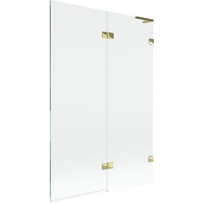 Mexen Lunar L parawan nawannowy 2-skrzydłowy prawy 120 x 150 cm, transparent, złoty - 897L-120-100-50-00-P Mexen Lunar L parawan nawannowy 2-skrzydłowy prawy 120 x 150 cm, transparent, złoty - 897L-120-100-50-00-P