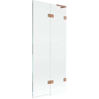 Mexen Lunar L parawan nawannowy 2-skrzydłowy prawy 80 x 150 cm, transparent, miedź szczotkowana - 897L-080-100-65-00-P Mexen Lunar L parawan nawannowy 2-skrzydłowy prawy 80 x 150 cm, transparent, miedź szczotkowana - 897L-080-100-65-00-P