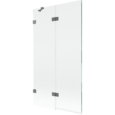 Mexen Lunar parawan nawannowy 2-skrzydłowy lewy 100 x 150 cm, transparent, gun metal - 897-100-100-95-00-L Mexen Lunar parawan nawannowy 2-skrzydłowy lewy 100 x 150 cm, transparent, gun metal - 897-100-100-95-00-L
