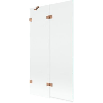 Mexen Lunar parawan nawannowy 2-skrzydłowy lewy 100 x 150 cm, transparent, miedź szczotkowana - 897-100-100-65-00-L Mexen Lunar parawan nawannowy 2-skrzydłowy lewy 100 x 150 cm, transparent, miedź szczotkowana - 897-100-100-65-00-L