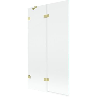 Mexen Lunar parawan nawannowy 2-skrzydłowy lewy 100 x 150 cm, transparent, złoty szczotkowany - 897-100-100-55-00-L Mexen Lunar parawan nawannowy 2-skrzydłowy lewy 100 x 150 cm, transparent, złoty szczotkowany - 897-100-100-55-00-L