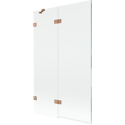 Mexen Lunar parawan nawannowy 2-skrzydłowy lewy 110 x 150 cm, transparent, miedź szczotkowana - 897-110-100-65-00-L Mexen Lunar parawan nawannowy 2-skrzydłowy lewy 110 x 150 cm, transparent, miedź szczotkowana - 897-110-100-65-00-L