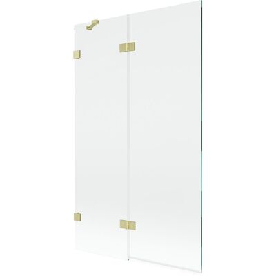 Mexen Lunar parawan nawannowy 2-skrzydłowy lewy 110 x 150 cm, transparent, złoty szczotkowany - 897-110-100-55-00-L Mexen Lunar parawan nawannowy 2-skrzydłowy lewy 110 x 150 cm, transparent, złoty szczotkowany - 897-110-100-55-00-L