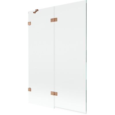Mexen Lunar parawan nawannowy 2-skrzydłowy lewy 120 x 150 cm, transparent, miedź szczotkowana - 897-120-100-65-00-L Mexen Lunar parawan nawannowy 2-skrzydłowy lewy 120 x 150 cm, transparent, miedź szczotkowana - 897-120-100-65-00-L