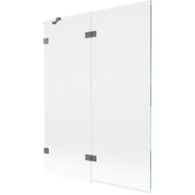Mexen Lunar parawan nawannowy 2-skrzydłowy lewy 130 x 150 cm, transparent, gun metal - 897-130-100-95-00-L Mexen Lunar parawan nawannowy 2-skrzydłowy lewy 130 x 150 cm, transparent, gun metal - 897-130-100-95-00-L
