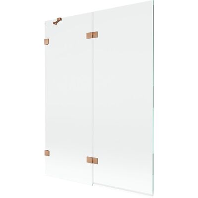 Mexen Lunar parawan nawannowy 2-skrzydłowy lewy 130 x 150 cm, transparent, miedź szczotkowana - 897-130-100-65-00-L Mexen Lunar parawan nawannowy 2-skrzydłowy lewy 130 x 150 cm, transparent, miedź szczotkowana - 897-130-100-65-00-L