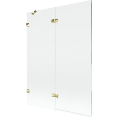 Mexen Lunar parawan nawannowy 2-skrzydłowy lewy 130 x 150 cm, transparent, złoty - 897-130-100-50-00-L Mexen Lunar parawan nawannowy 2-skrzydłowy lewy 130 x 150 cm, transparent, złoty - 897-130-100-50-00-L