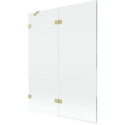 Mexen Lunar parawan nawannowy 2-skrzydłowy lewy 130 x 150 cm, transparent, złoty szczotkowany - 897-130-100-55-00-L Mexen Lunar parawan nawannowy 2-skrzydłowy lewy 130 x 150 cm, transparent, złoty szczotkowany - 897-130-100-55-00-L