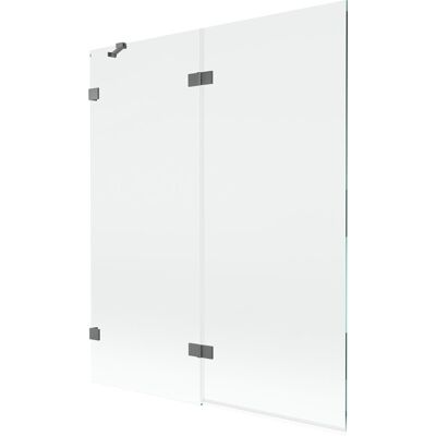Mexen Lunar parawan nawannowy 2-skrzydłowy lewy 140 x 150 cm, transparent, gun metal - 897-140-100-95-00-L Mexen Lunar parawan nawannowy 2-skrzydłowy lewy 140 x 150 cm, transparent, gun metal - 897-140-100-95-00-L