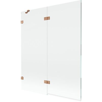 Mexen Lunar parawan nawannowy 2-skrzydłowy lewy 140 x 150 cm, transparent, miedź szczotkowana - 897-140-100-65-00-L Mexen Lunar parawan nawannowy 2-skrzydłowy lewy 140 x 150 cm, transparent, miedź szczotkowana - 897-140-100-65-00-L