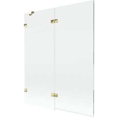 Mexen Lunar parawan nawannowy 2-skrzydłowy lewy 140 x 150 cm, transparent, złoty - 897-140-100-50-00-L Mexen Lunar parawan nawannowy 2-skrzydłowy lewy 140 x 150 cm, transparent, złoty - 897-140-100-50-00-L