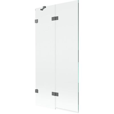 Mexen Lunar parawan nawannowy 2-skrzydłowy lewy 90 x 150 cm, transparent, gun metal - 897-090-100-95-00-L Mexen Lunar parawan nawannowy 2-skrzydłowy lewy 90 x 150 cm, transparent, gun metal - 897-090-100-95-00-L