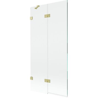 Mexen Lunar parawan nawannowy 2-skrzydłowy lewy 90 x 150 cm, transparent, złoty szczotkowany - 897-090-100-55-00-L Mexen Lunar parawan nawannowy 2-skrzydłowy lewy 90 x 150 cm, transparent, złoty szczotkowany - 897-090-100-55-00-L