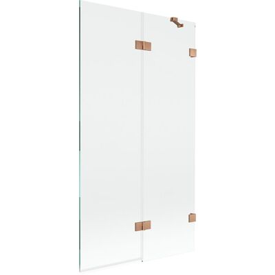 Mexen Lunar parawan nawannowy 2-skrzydłowy prawy 100 x 150 cm, transparent, miedź szczotkowana - 897-100-100-65-00-P Mexen Lunar parawan nawannowy 2-skrzydłowy prawy 100 x 150 cm, transparent, miedź szczotkowana - 897-100-100-65-00-P
