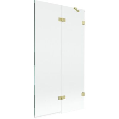 Mexen Lunar parawan nawannowy 2-skrzydłowy prawy 100 x 150 cm, transparent, złoty szczotkowany - 897-100-100-55-00-P Mexen Lunar parawan nawannowy 2-skrzydłowy prawy 100 x 150 cm, transparent, złoty szczotkowany - 897-100-100-55-00-P