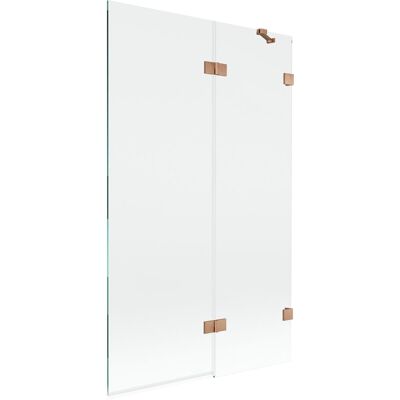 Mexen Lunar parawan nawannowy 2-skrzydłowy prawy 110 x 150 cm, transparent, miedź szczotkowana - 897-110-100-65-00-P Mexen Lunar parawan nawannowy 2-skrzydłowy prawy 110 x 150 cm, transparent, miedź szczotkowana - 897-110-100-65-00-P