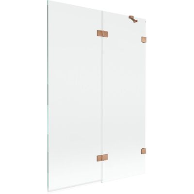Mexen Lunar parawan nawannowy 2-skrzydłowy prawy 120 x 150 cm, transparent, miedź szczotkowana - 897-120-100-65-00-P Mexen Lunar parawan nawannowy 2-skrzydłowy prawy 120 x 150 cm, transparent, miedź szczotkowana - 897-120-100-65-00-P