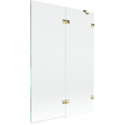 Mexen Lunar parawan nawannowy 2-skrzydłowy prawy 120 x 150 cm, transparent, złoty - 897-120-100-50-00-P Mexen Lunar parawan nawannowy 2-skrzydłowy prawy 120 x 150 cm, transparent, złoty - 897-120-100-50-00-P