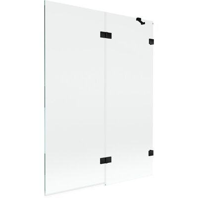 Mexen Lunar parawan nawannowy 2-skrzydłowy prawy 130 x 150 cm, transparent, czarny - 897-130-100-70-00-P Mexen Lunar parawan nawannowy 2-skrzydłowy prawy 130 x 150 cm, transparent, czarny - 897-130-100-70-00-P