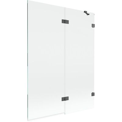 Mexen Lunar parawan nawannowy 2-skrzydłowy prawy 130 x 150 cm, transparent, gun gray szczotkowany - 897-130-100-66-00-P Mexen Lunar parawan nawannowy 2-skrzydłowy prawy 130 x 150 cm, transparent, gun gray szczotkowany - 897-130-100-66-00-P