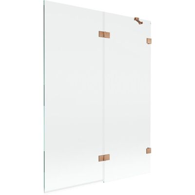 Mexen Lunar parawan nawannowy 2-skrzydłowy prawy 130 x 150 cm, transparent, miedź szczotkowana - 897-130-100-65-00-P Mexen Lunar parawan nawannowy 2-skrzydłowy prawy 130 x 150 cm, transparent, miedź szczotkowana - 897-130-100-65-00-P