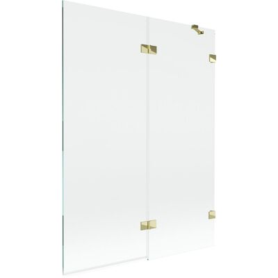 Mexen Lunar parawan nawannowy 2-skrzydłowy prawy 130 x 150 cm, transparent, złoty - 897-130-100-50-00-P Mexen Lunar parawan nawannowy 2-skrzydłowy prawy 130 x 150 cm, transparent, złoty - 897-130-100-50-00-P
