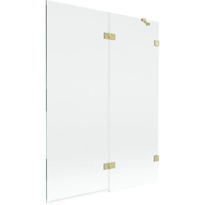 Mexen Lunar parawan nawannowy 2-skrzydłowy prawy 130 x 150 cm, transparent, złoty szczotkowany - 897-130-100-55-00-P Mexen Lunar parawan nawannowy 2-skrzydłowy prawy 130 x 150 cm, transparent, złoty szczotkowany - 897-130-100-55-00-P
