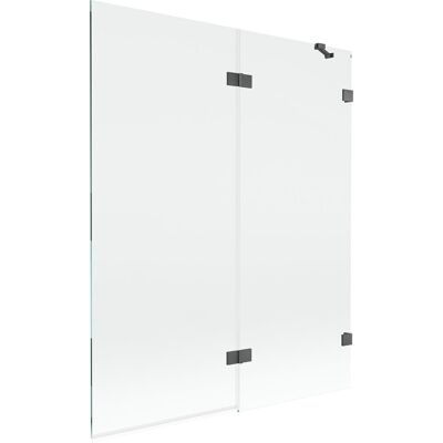 Mexen Lunar parawan nawannowy 2-skrzydłowy prawy 140 x 150 cm, transparent, gun gray szczotkowany - 897-140-100-66-00-P Mexen Lunar parawan nawannowy 2-skrzydłowy prawy 140 x 150 cm, transparent, gun gray szczotkowany - 897-140-100-66-00-P