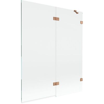 Mexen Lunar parawan nawannowy 2-skrzydłowy prawy 140 x 150 cm, transparent, miedź szczotkowana - 897-140-100-65-00-P Mexen Lunar parawan nawannowy 2-skrzydłowy prawy 140 x 150 cm, transparent, miedź szczotkowana - 897-140-100-65-00-P