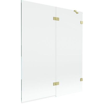 Mexen Lunar parawan nawannowy 2-skrzydłowy prawy 140 x 150 cm, transparent, złoty szczotkowany - 897-140-100-55-00-P Mexen Lunar parawan nawannowy 2-skrzydłowy prawy 140 x 150 cm, transparent, złoty szczotkowany - 897-140-100-55-00-P