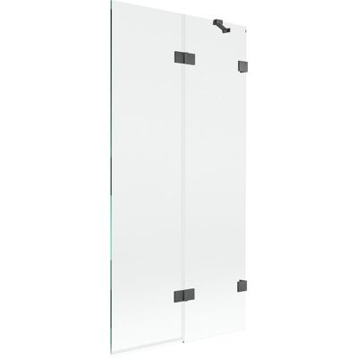 Mexen Lunar parawan nawannowy 2-skrzydłowy prawy 90 x 150 cm, transparent, gun gray szczotkowany - 897-090-100-66-00-P Mexen Lunar parawan nawannowy 2-skrzydłowy prawy 90 x 150 cm, transparent, gun gray szczotkowany - 897-090-100-66-00-P