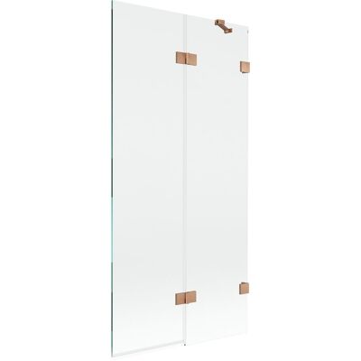 Mexen Lunar parawan nawannowy 2-skrzydłowy prawy 90 x 150 cm, transparent, miedź szczotkowana - 897-090-100-65-00-P Mexen Lunar parawan nawannowy 2-skrzydłowy prawy 90 x 150 cm, transparent, miedź szczotkowana - 897-090-100-65-00-P