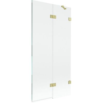 Mexen Lunar parawan nawannowy 2-skrzydłowy prawy 90 x 150 cm, transparent, złoty szczotkowany - 897-090-100-55-00-P Mexen Lunar parawan nawannowy 2-skrzydłowy prawy 90 x 150 cm, transparent, złoty szczotkowany - 897-090-100-55-00-P