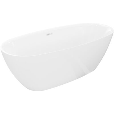 Mexen Luvo Slim wanna wolnostojąca 170 x 75 cm, biała, przelew biały - 52801707500-20 Mexen Luvo Slim wanna wolnostojąca 170 x 75 cm, biała, przelew biały - 52801707500-20