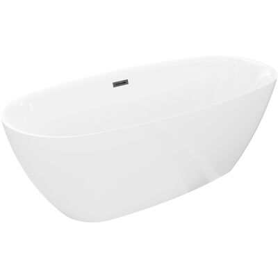 Mexen Luvo Slim wanna wolnostojąca 170 x 75 cm, biała, przelew czarny - 52801707500-70 Mexen Luvo Slim wanna wolnostojąca 170 x 75 cm, biała, przelew czarny - 52801707500-70
