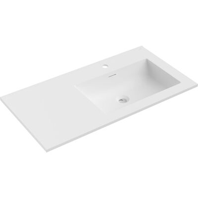 Mexen Otis umywalka wpuszczana w blat prawa 91 x 46,5 cm, biała mat - 25189001P Mexen Otis umywalka wpuszczana w blat prawa 91 x 46,5 cm, biała mat - 25189001P