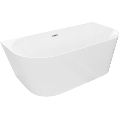 Mexen Oval Slim wanna wolnostojąca przyścienna 170 x 80 cm, biała, przelew chrom - 52661708000-01 Mexen Oval Slim wanna wolnostojąca przyścienna 170 x 80 cm, biała, przelew chrom - 52661708000-01