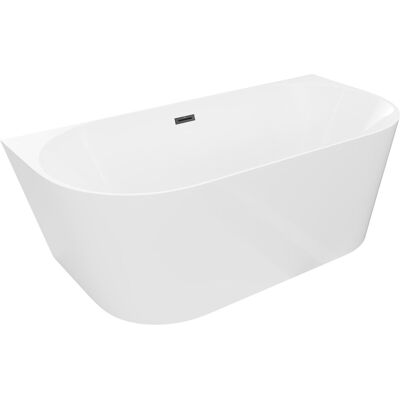 Mexen Oval Slim wanna wolnostojąca przyścienna 170 x 80 cm, biała, przelew czarny - 52661708000-70 Mexen Oval Slim wanna wolnostojąca przyścienna 170 x 80 cm, biała, przelew czarny - 52661708000-70