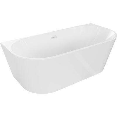 Mexen Oval wanna wolnostojąca przyścienna 140 x 75 cm, biała, przelew biały - 52671407500-20 Mexen Oval wanna wolnostojąca przyścienna 140 x 75 cm, biała, przelew biały - 52671407500-20