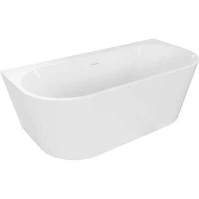 Mexen Oval+ wanna wolnostojąca przyścienna 170 x 80 cm, biała, przelew biały - 52681708000-20 Mexen Oval+ wanna wolnostojąca przyścienna 170 x 80 cm, biała, przelew biały - 52681708000-20