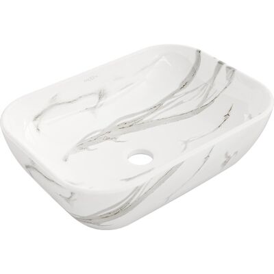 Mexen Rita umywalka nablatowa 45 x 32 cm, biała kamień - 21084584 Mexen Rita umywalka nablatowa 45 x 32 cm, biała kamień - 21084584